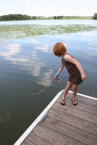 Fishing for sunfish Fishing for sunfish on Kelly Lake