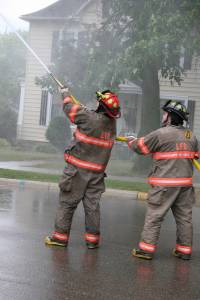 Litchfield firemen Two Litchfield firemen aim to win.