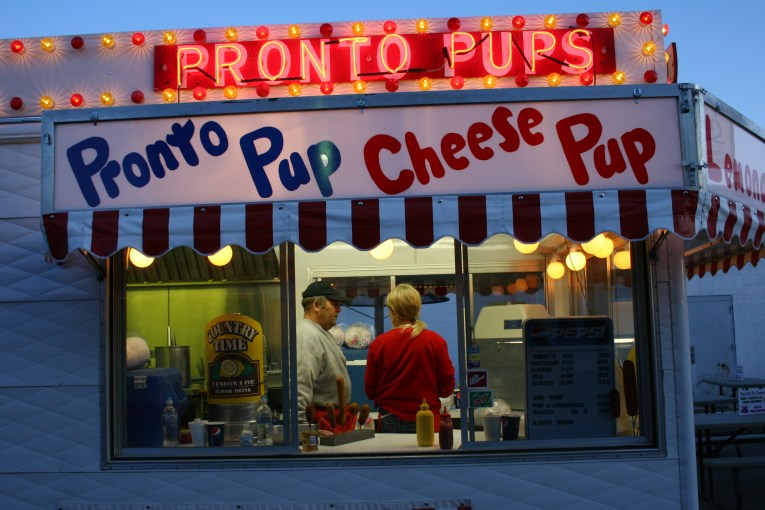 A vendor at the Rice County Fair. Minnesota Prairie Roots file photo 2009.