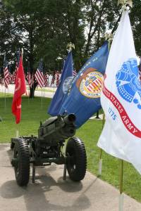 Artillery Military artillery at Kenyon Veterans Memorial Park.
