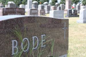Bode grave Immanuel Lutheran Cemetery, rural Courtland, is filled with the gravestones of many Bodes. This particular Bode tombstone does not belong to one of my direct relatives.