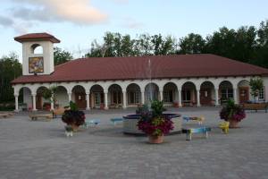 Concordia Spanish Language Village Authentic architecture is integral in the Concordia Spanish Language Village.