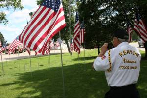 Donald Meese Donald Meese snaps a photo of the flag flown in honor of his son-in-law, Lt. Col. Kevin Duffy of the U.S. Army.
