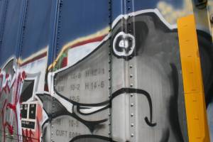 Artwork on a traveling canvas