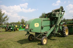 An old John Deere combine.
