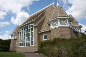 The lake side of the Lake Harriet Bandshell.