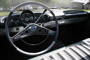 1959 Chevy interior The beautifully-redone interior of Tim Swanson's 1959 Chevrolet Impala four-door.