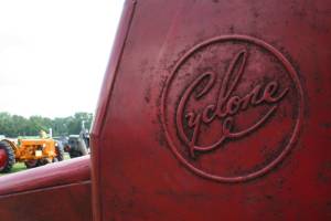 A close-up image of the Cyclone name on a piece of equipment, a brand unknown to me until the show.