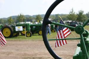 The "long green line" stretches across the field.