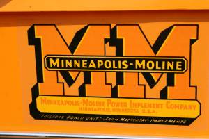 Signage on the Minneapolis Moline UDLX.
