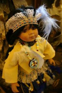 Native American doll A Native American doll for sale at the Itasca State Park gift shop. Native American crafts, foods and more are featured in the Art Leap tour and can be seen at Strawberry Lake Corner.