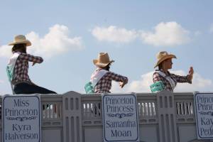 I couldn't even tell you the origin of this royalty, but I liked the contrast of the blue sky as they waved from high atop their float.