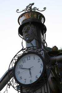 "All About Time," a quirky art piece by Sherry Olson on the corner of 6th St. N.W. and Beltrami Ave. N.W.