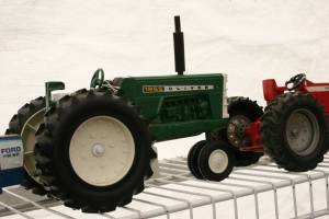 Toy tractors Fitting with the day's theme, toy tractors were available for purchase.