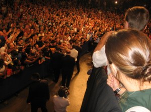 The President working the crowd.