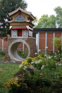 The recently dedicated Great Wall of China tower.