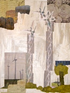 Visual artist Terry Honstead uses texture and a variety of materials including oil, acrylic and watercolor in addition to mixed media.