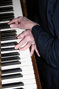 Sister Ellen's hands on the piano