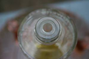 An open bottle of April Showers Cologne