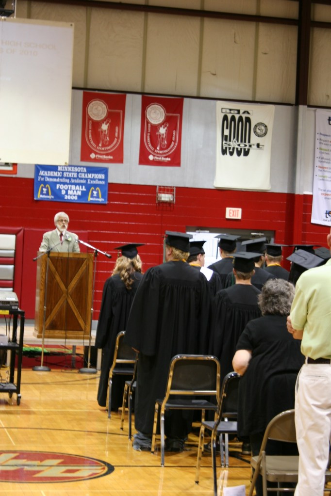 High school graduation ceremony