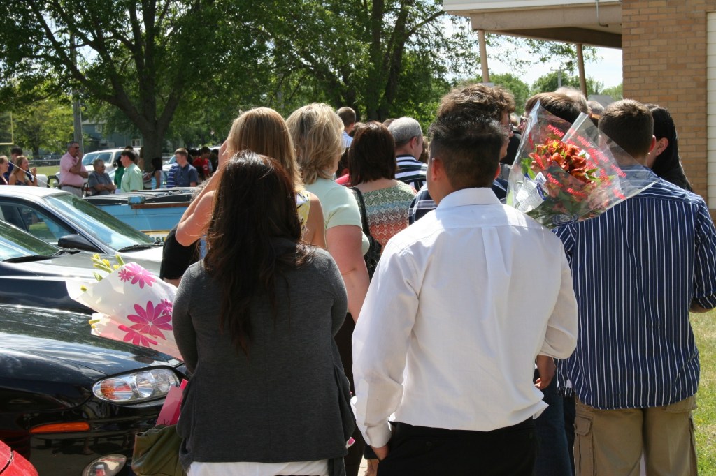 Graduation reception line