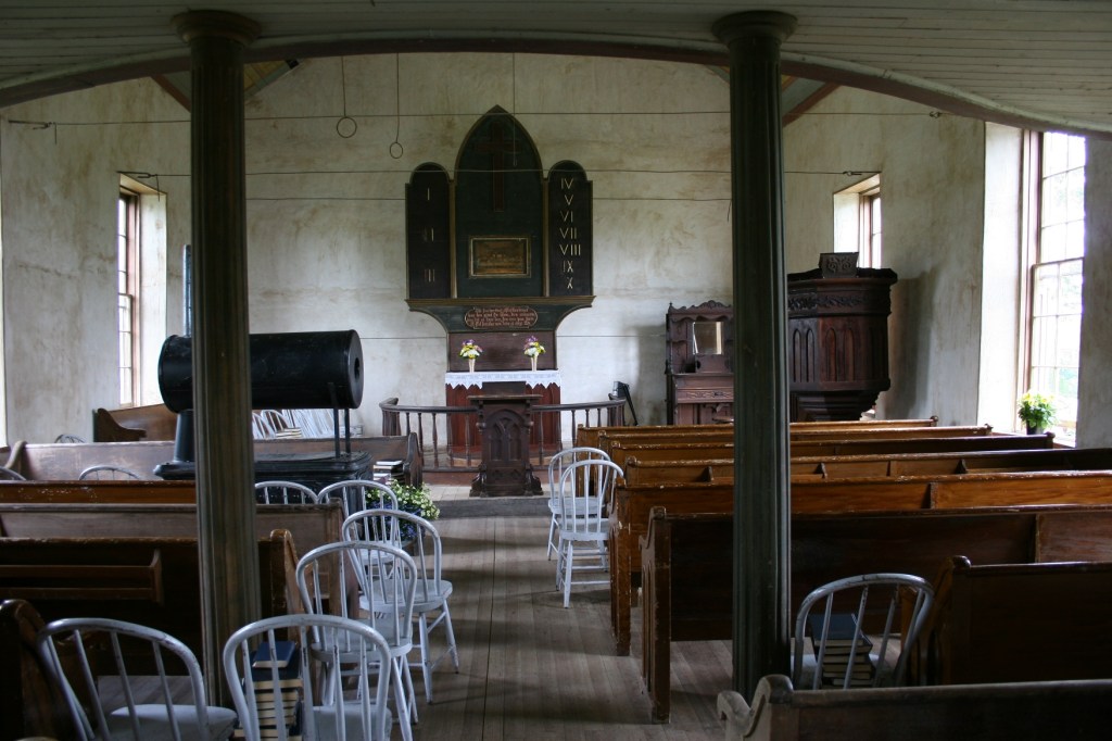 Old Stone Church aisle view