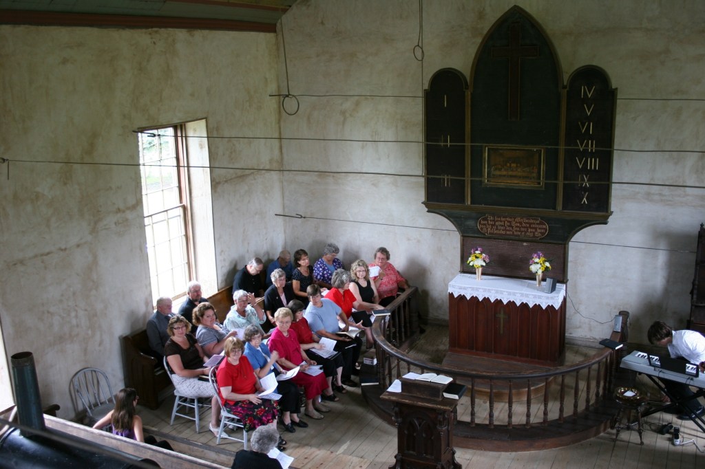Hauge Old Stone Church view from balcony