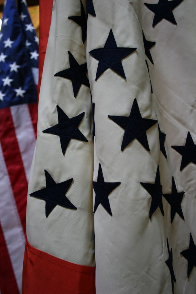 Blue stars on WW II honor flag