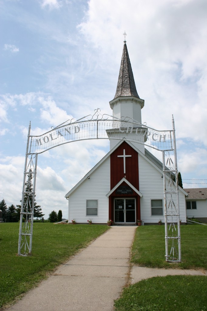 Moland Lutheran Church, a Norwegian Lutheran church south of Kenyon in Steele County, the subject of my post which was Freshly Pressed in July 2010.