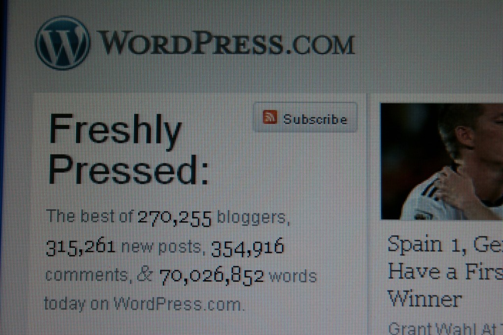 Freshly Pressed numbers