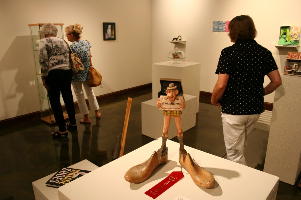 Marv Kaisersatt's woodcarving, "If the Shoe Fits"