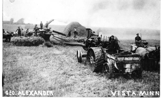 Threshing near Vesta, Minnesota