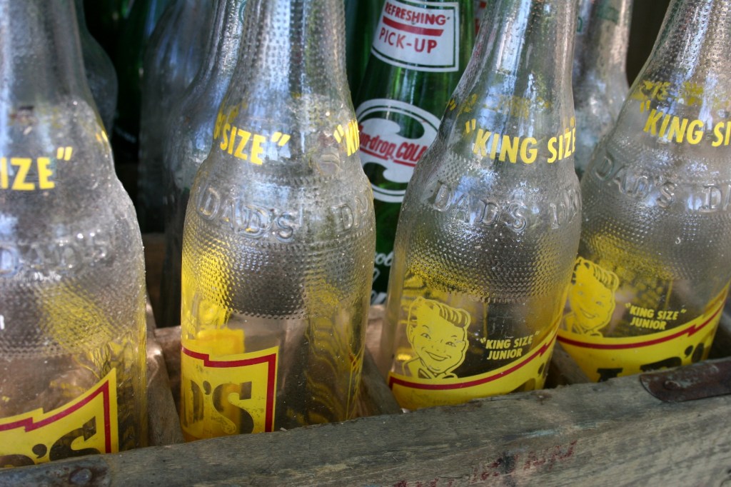 Old soda bottles