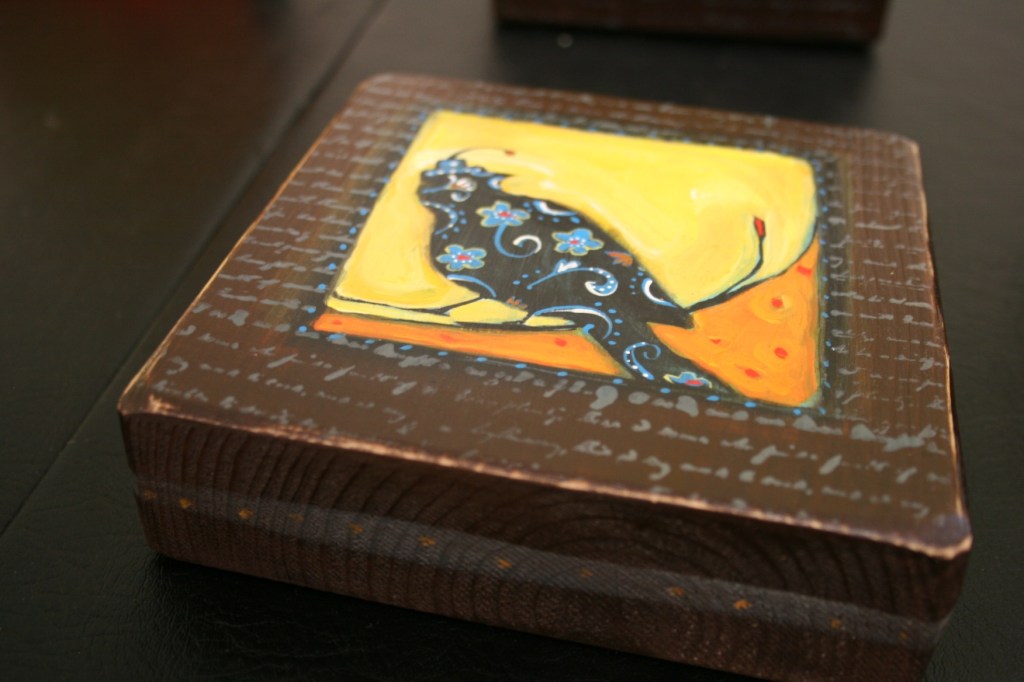 Wood block art by Carla Thompson