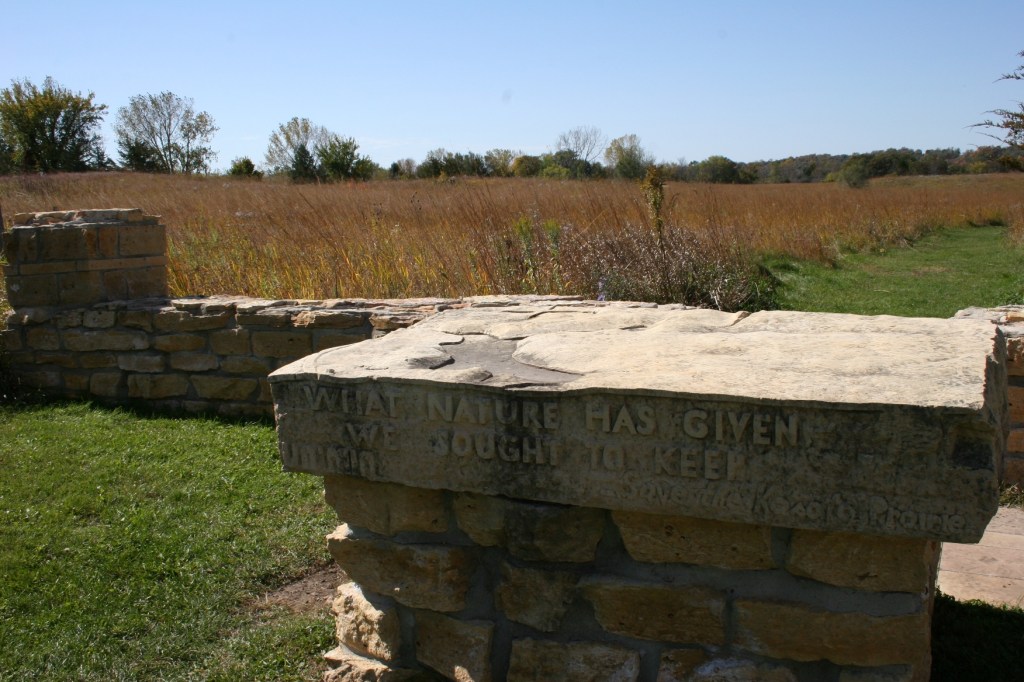 Entrance sign at the Kasota Prairie