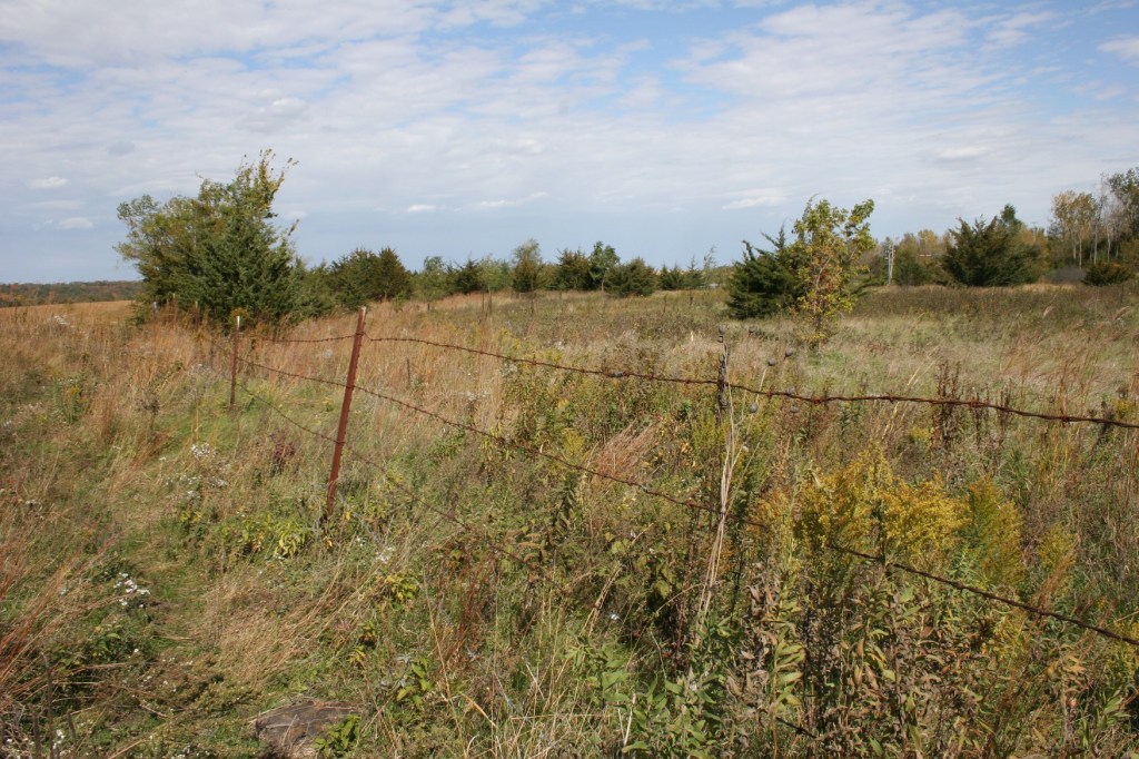 Trail along fence at Kasota Prairie