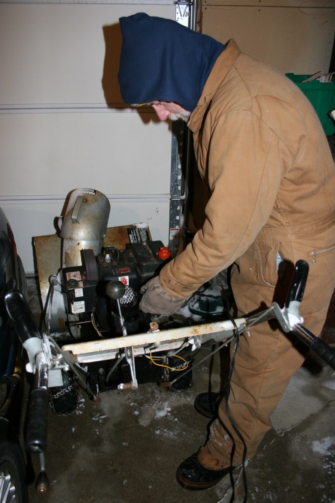 Thawing out the snowblower