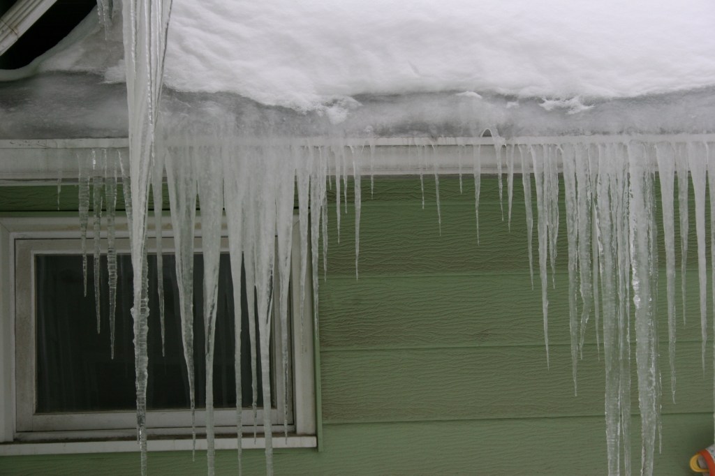 Icicles on the house