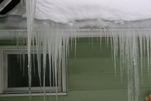 Icicles on the house