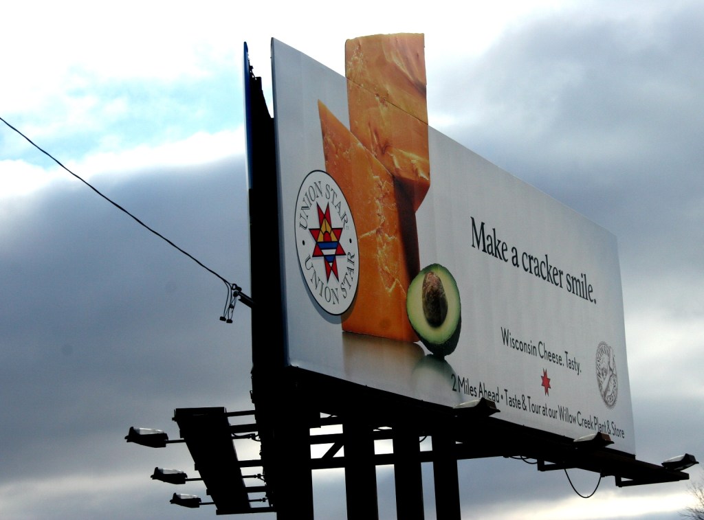 Cheese billboard in Wisconsin