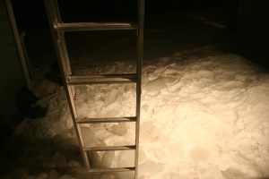 ice chunks from ice dams