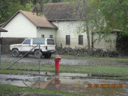 A house flooded