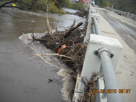 Log jam on Zumbro River