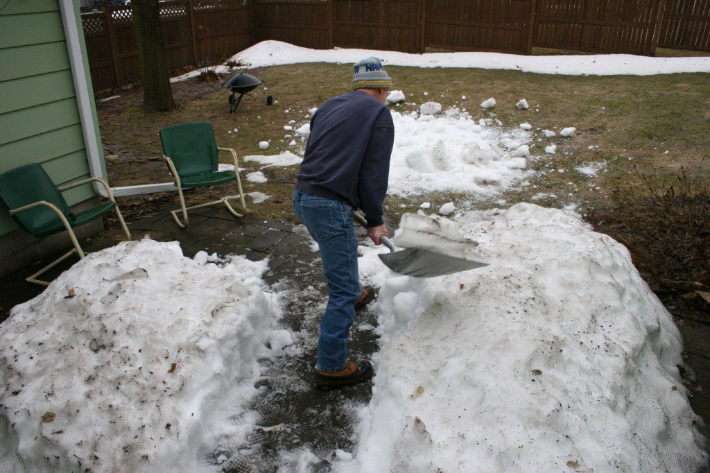Shoveling snow