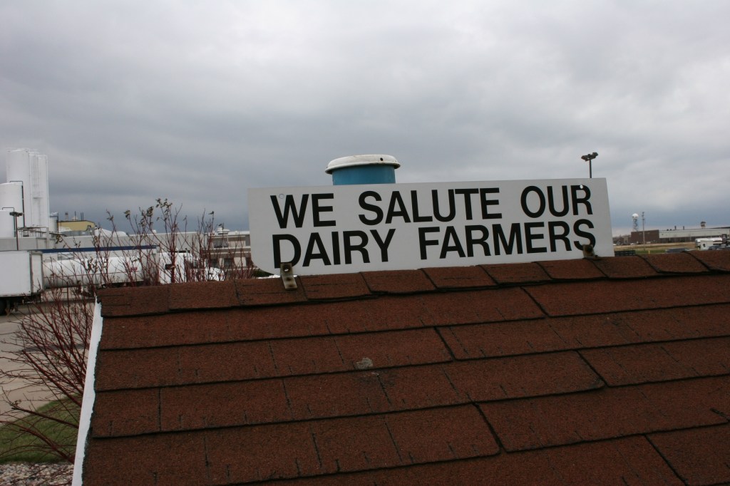 Dairy farmer sign