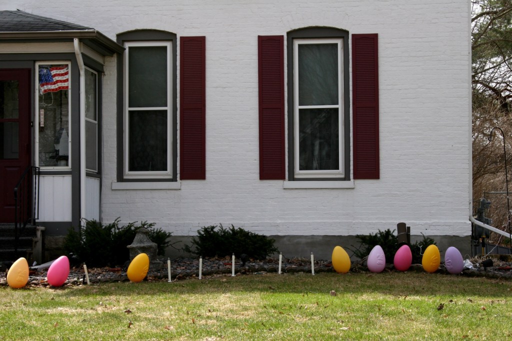 Easter eggs in Faribault yard