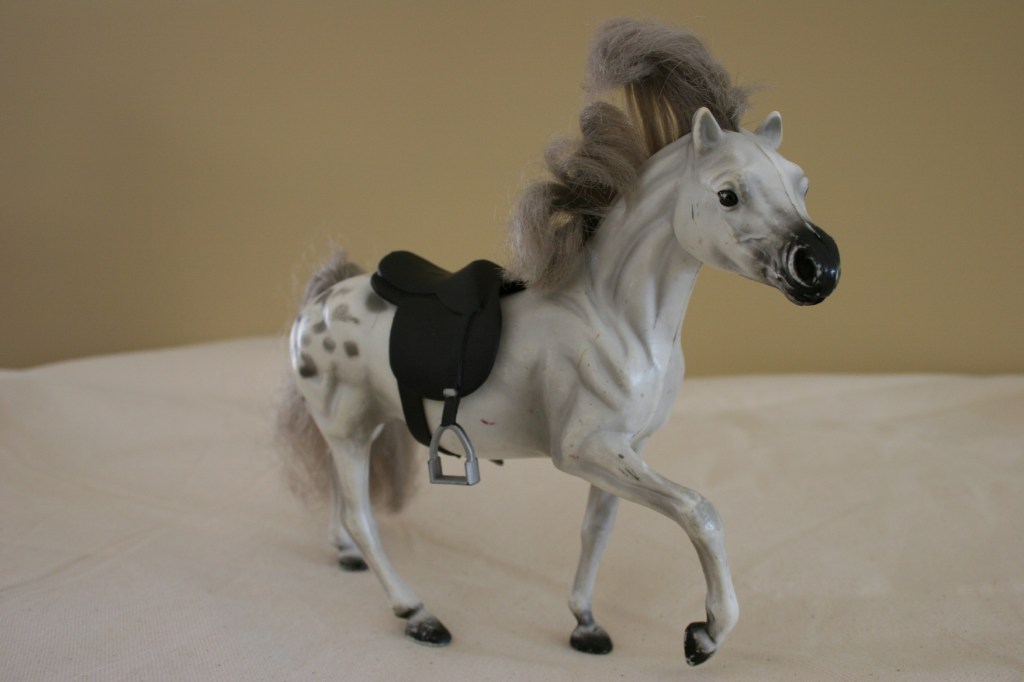 Gray toy horse