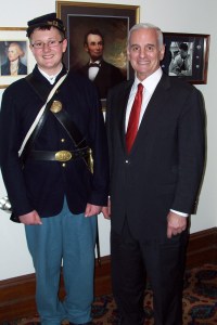Brandon with Governor Dayton