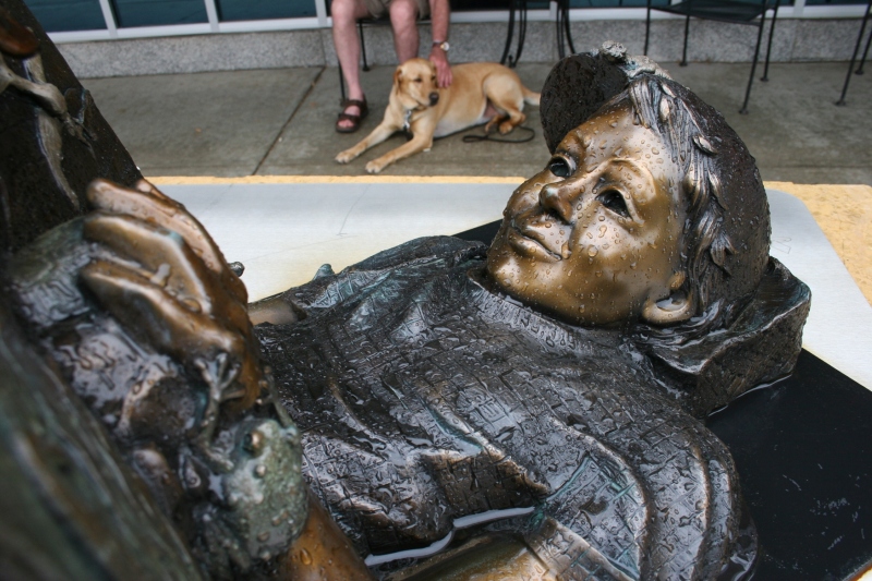 Details define "Reading Magic," a $8,500 bronze sculpture by Julie Jones of Fort Collins, Colorado.