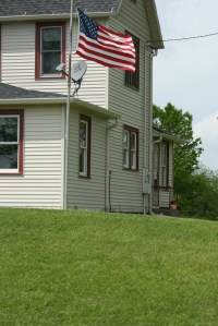 Flag on house